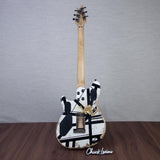 EVH Custom Shop Special Edition Wolfgang Stripes Electric Guitar - White/Black Stripes - #WG17606A