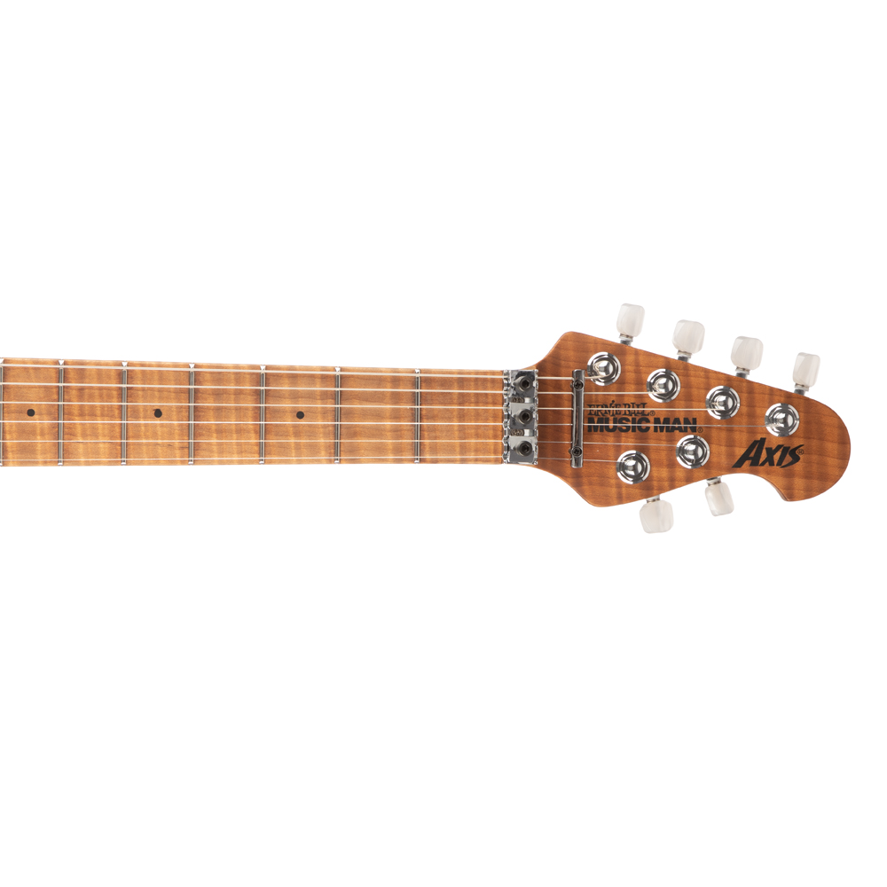Music Man Quilt Maple Axis Electric Guitar - Roasted Amber - New