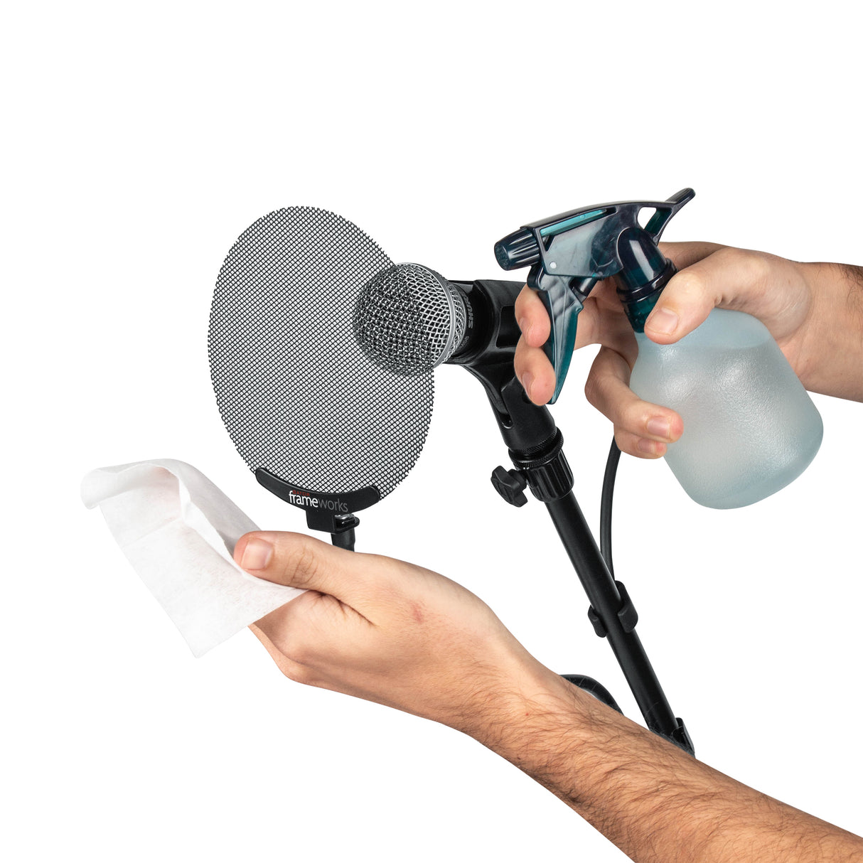 Gator GFW-POPFILTER-MTL Metal Screen Pop Filter with Gooseneck
