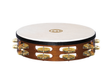 Meinl TAH2B-AB Traditional Goat Skin Wood Tambourine Brass Jingles