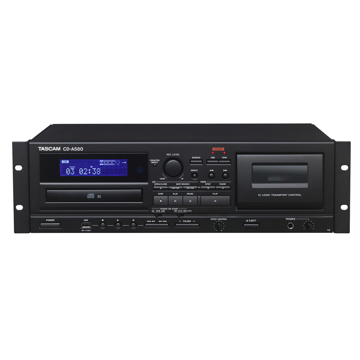 Tascam CD-A580 Cassette CD USB Player and Recorder - New
