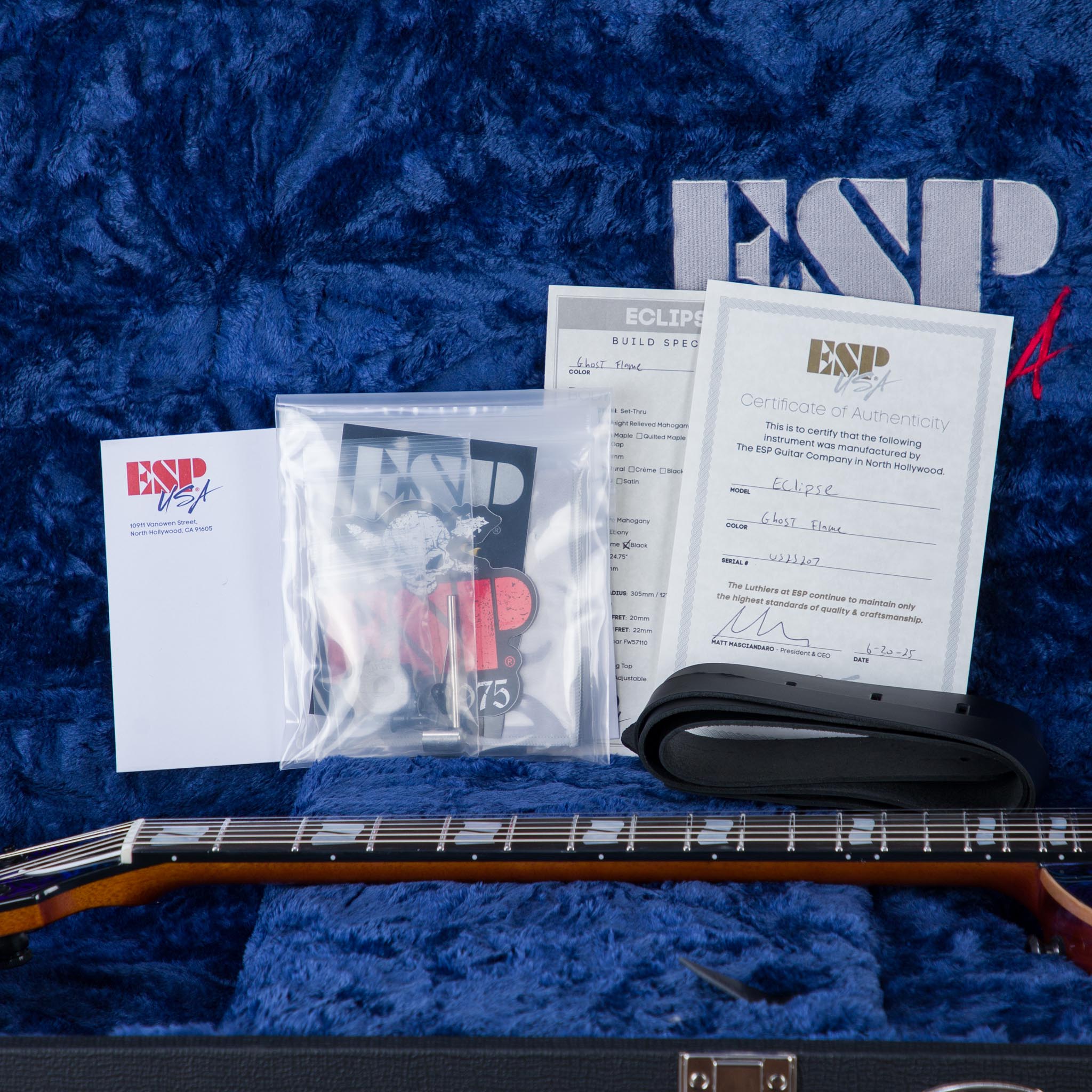 ESP USA Eclipse Electric Guitar - Ghost Flame - #US25207 – Chuck