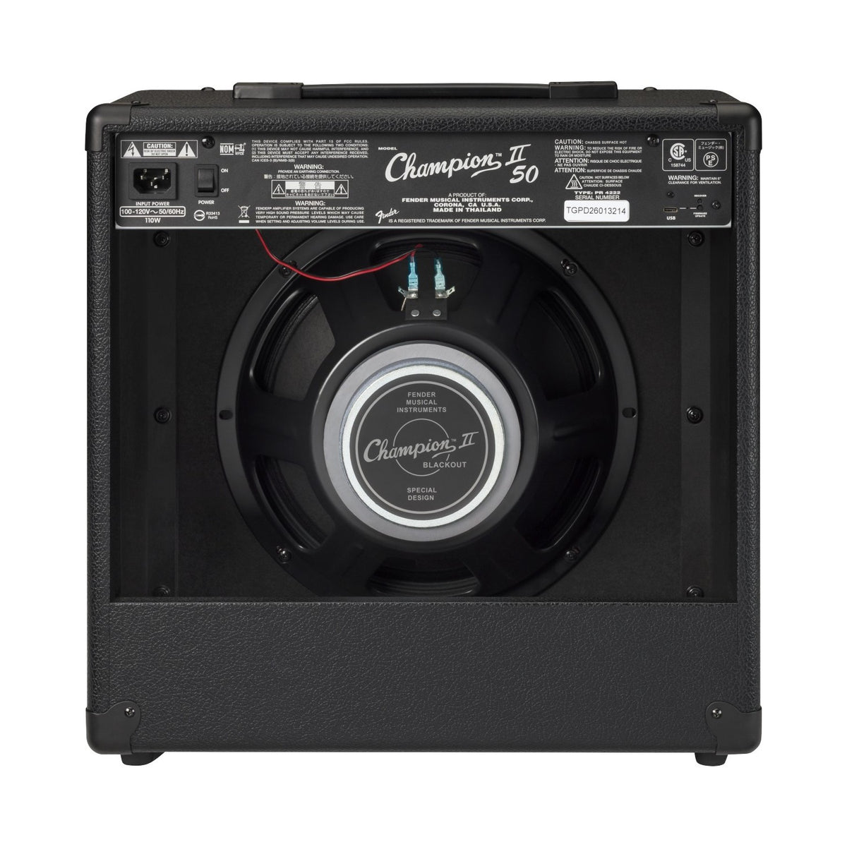 Fender Champion II 50 Blackout 50-Watt 1x12-inch Combo Guitar Amplifier