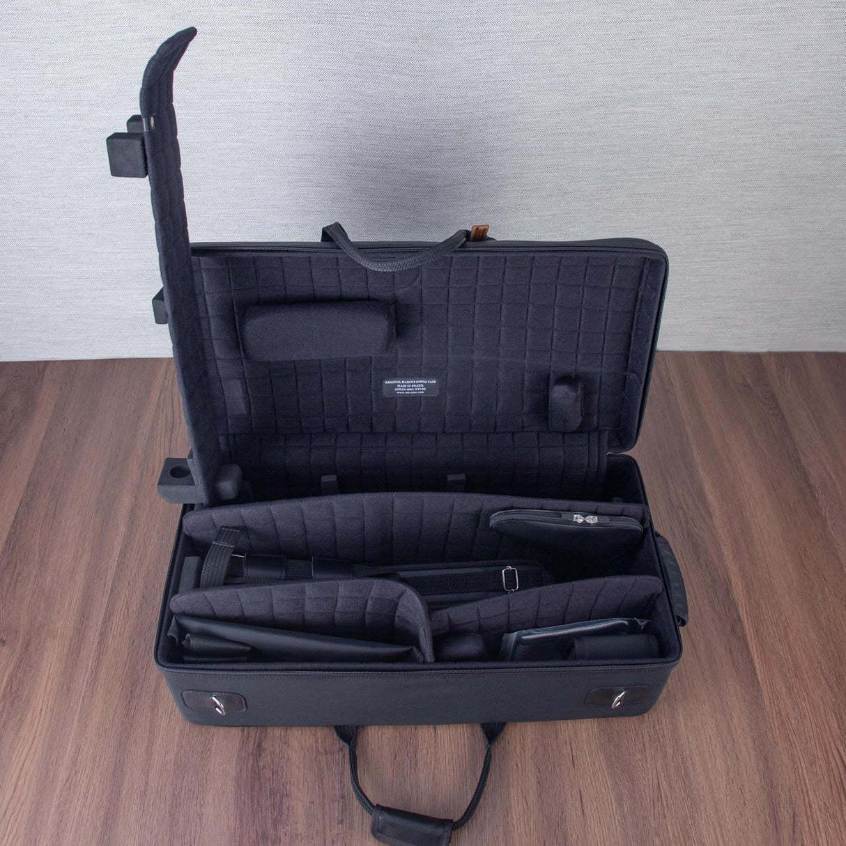 Marcus Bonna Quad Case for Alto and Soprano Saxophone, Flute, and Clarinet - Black / Royal Blue