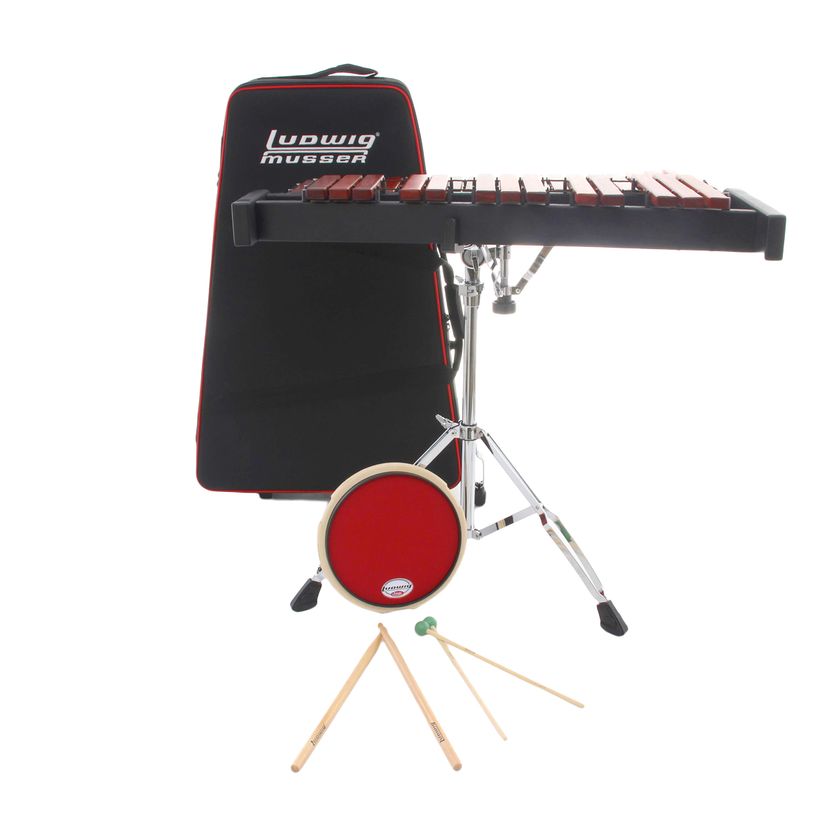 Ludwig-Musser LMXYLO2 2.5 Octave Student Xylophone Kit with Practice Pad - Open Box, Mint