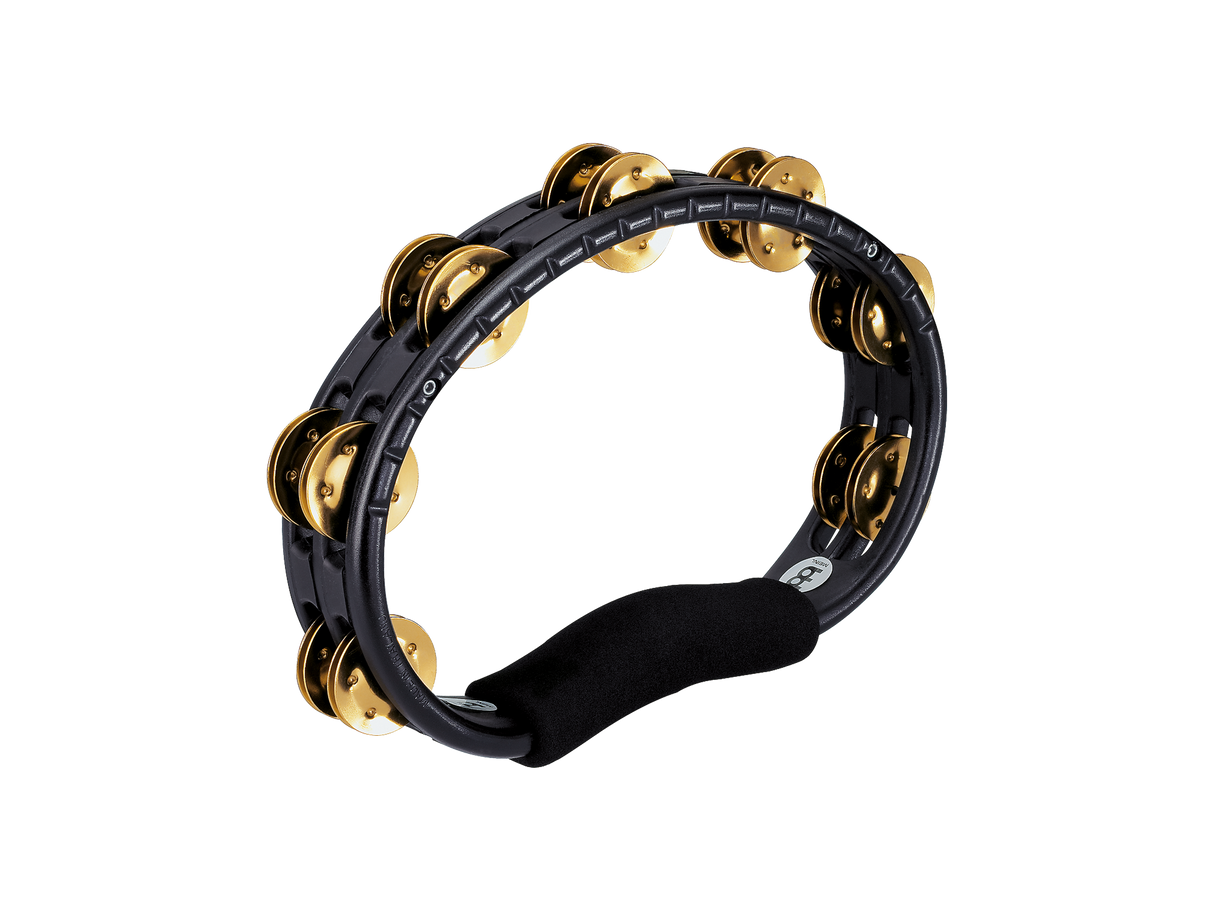 Meinl TMT1B-BK Hand Held Traditional Tambourine Brass Jingles 2 Rows