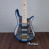 Spector Euro 5 LT Poplar Burl Over Ash 5-String Electric Bass Guitar - Faded Light Blue Gloss - CHUCKSCLUSIVE - #]C121NB23330
