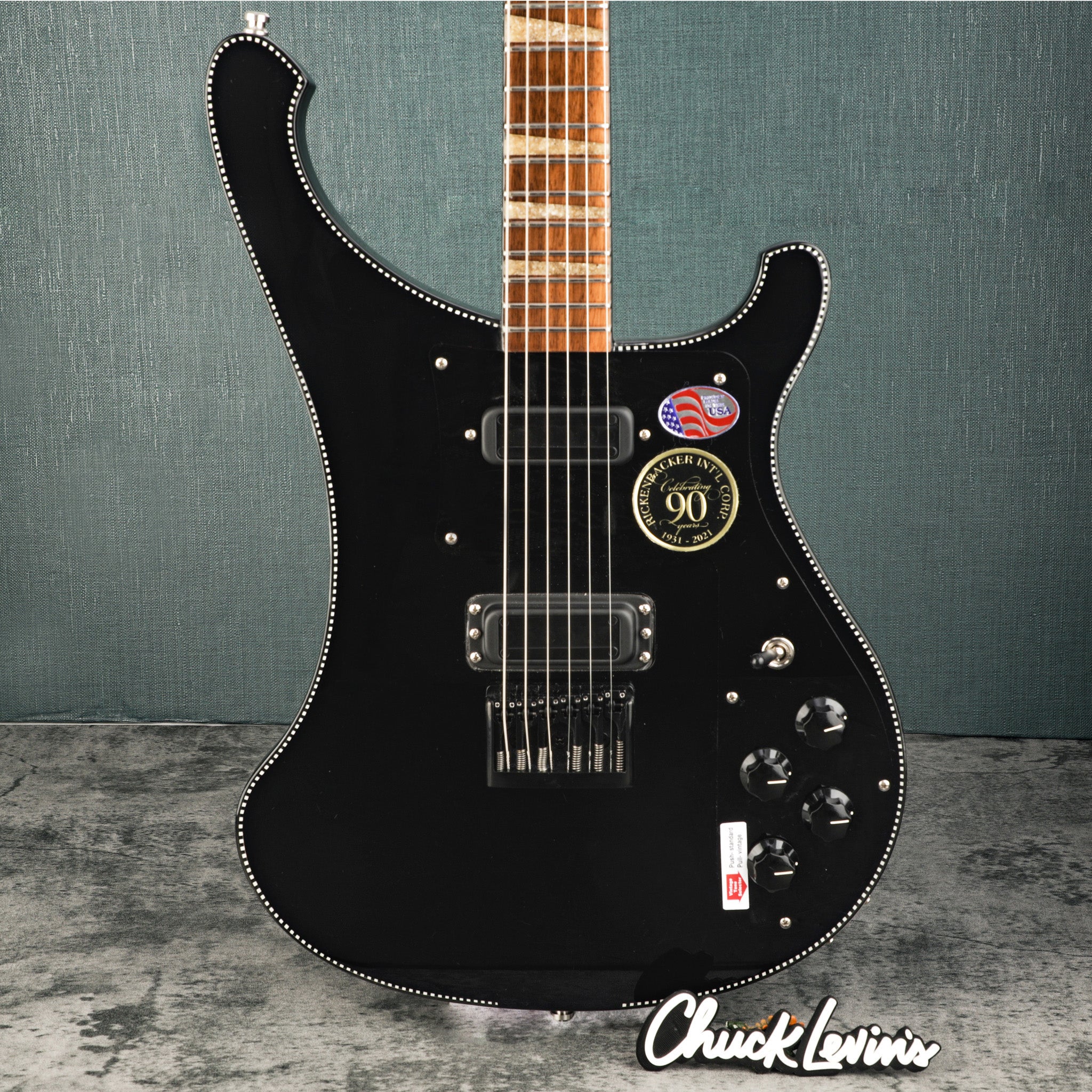 ギター Leqtique Roger Rickenbacker 90th Anniversary 480XC Electric Guitar - Jetglo