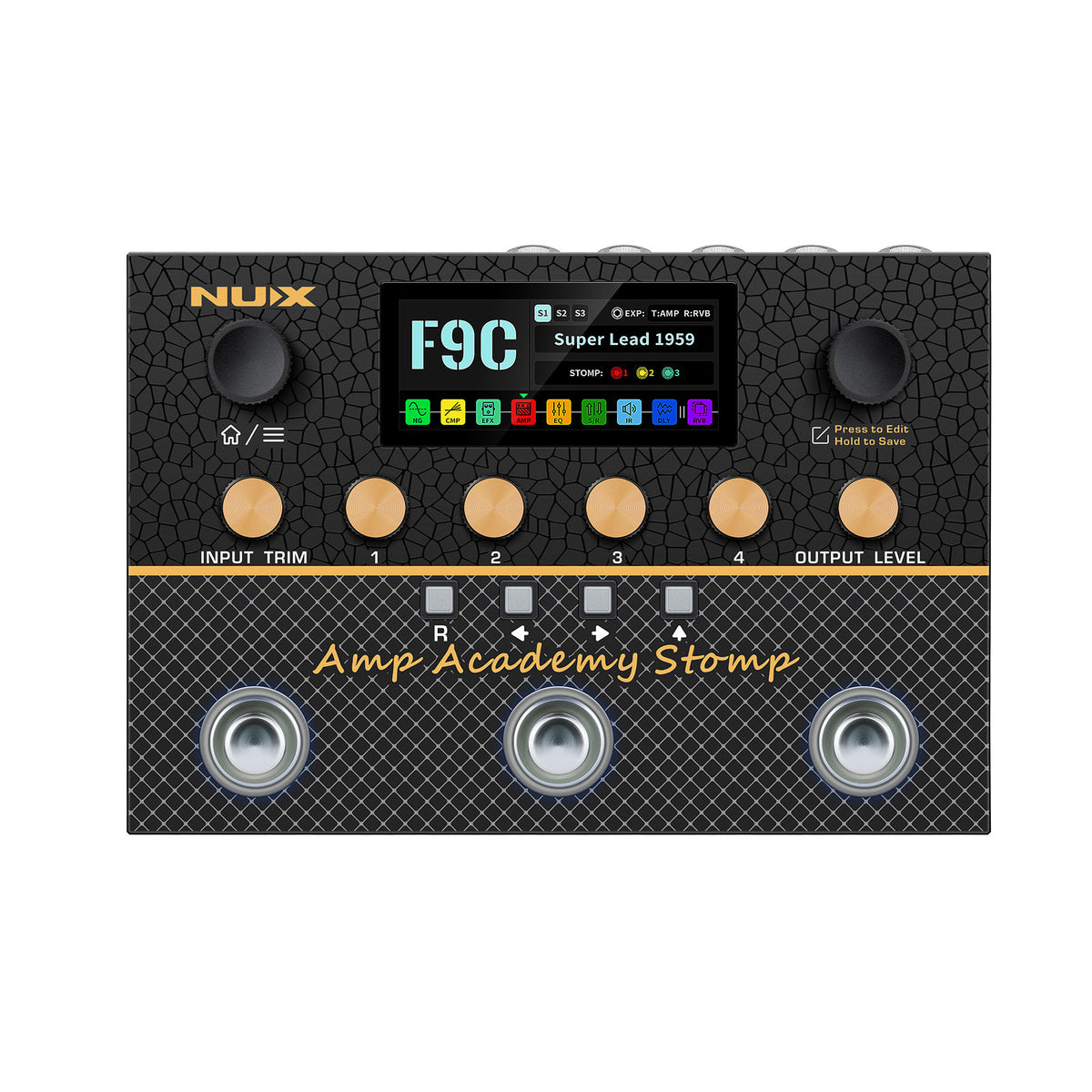 Nux Amp Acadermy Stomp Compact Guitar Amplifier Modeler