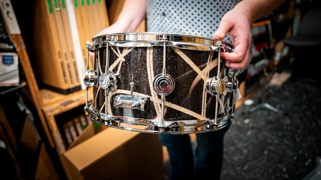 DW 6.5 x 14-Inch Collector's Pure Oak Snare - Smoke Glass Contrail - New