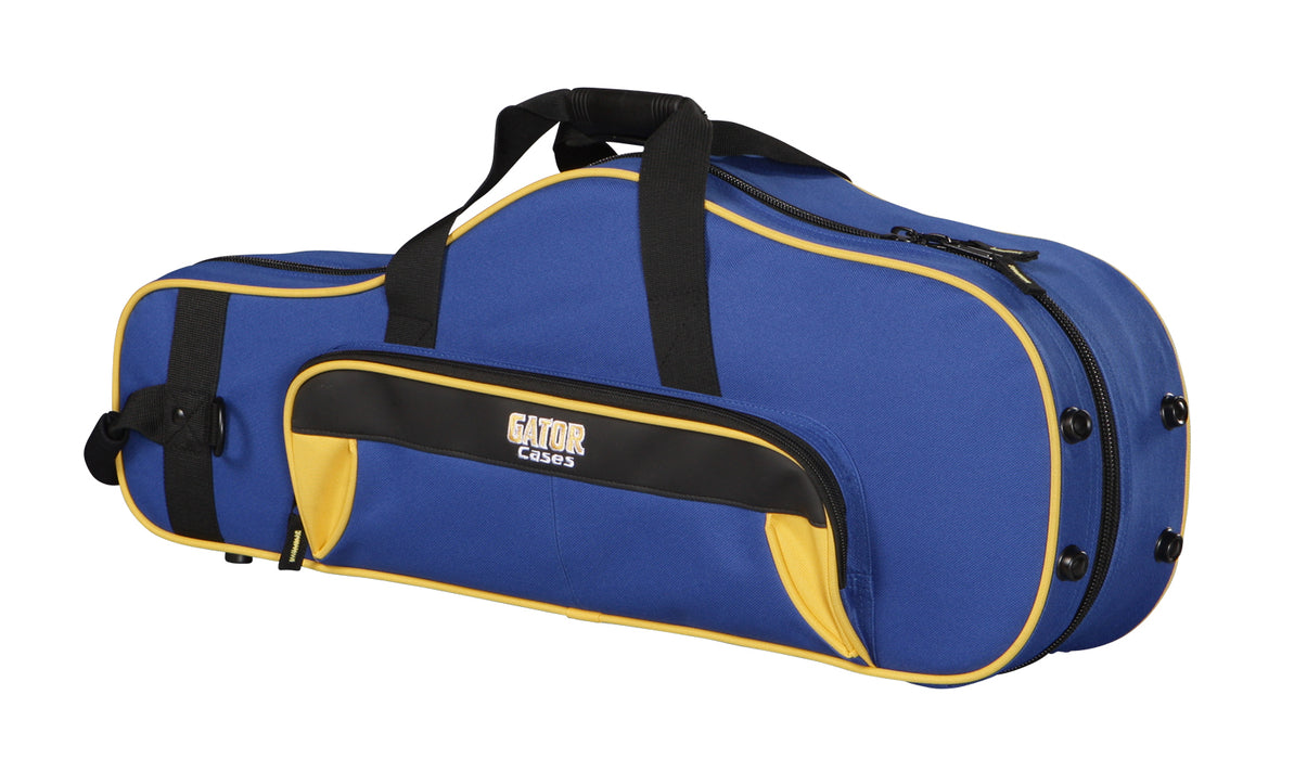 Gator GL-ALTOSAX-YB Spirit Series Lightweight Alto Saxophone Case, Yellow And Blue