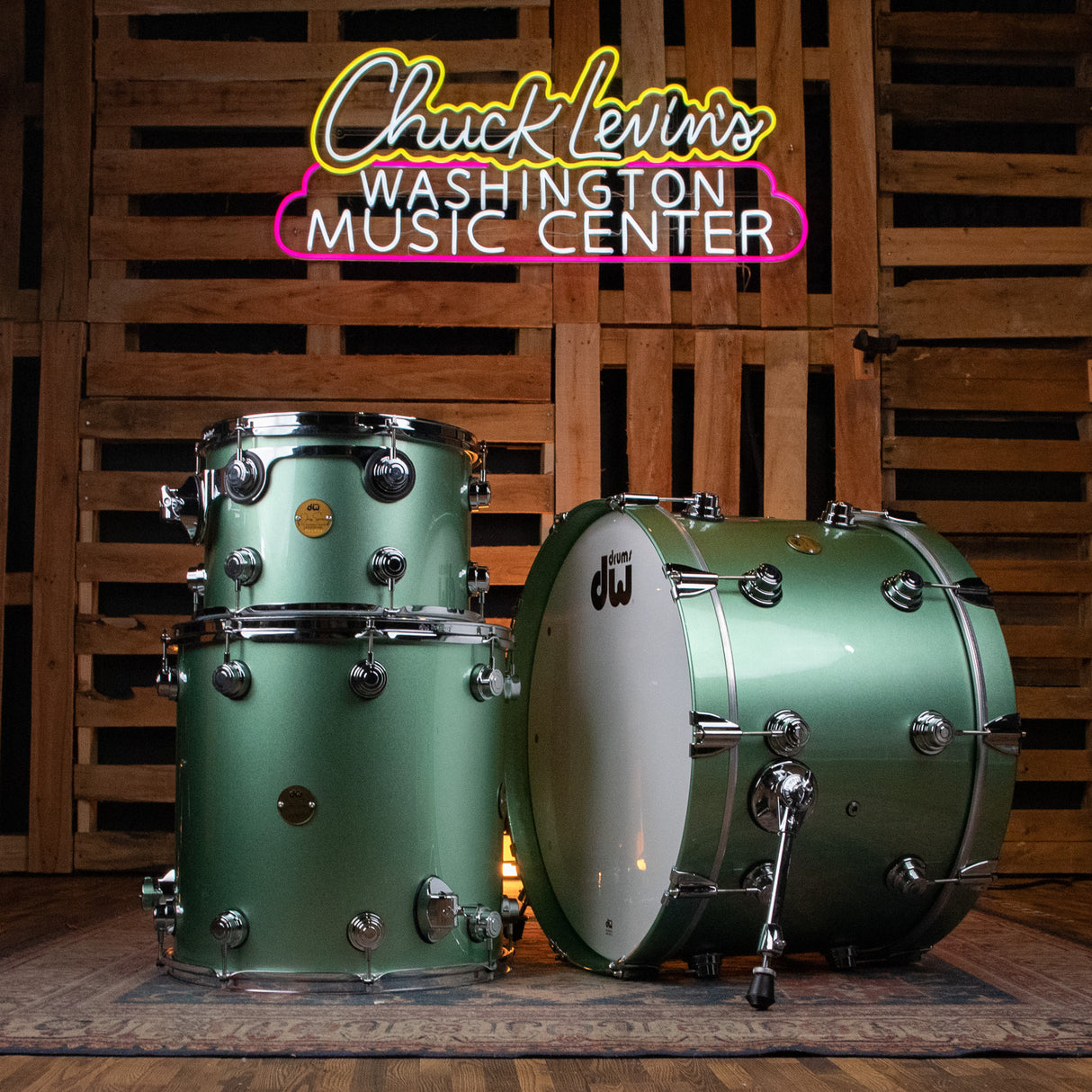 DW Collector's Jazz 3-Piece Shell Pack - LS-Mint Metallic