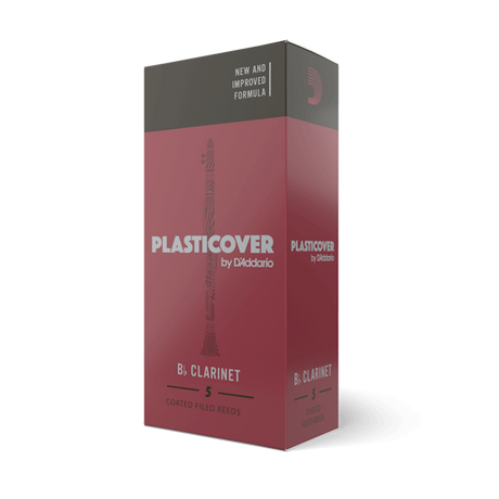 D'Addario RRP05BCL Plasticover Coated Filed B-Flat Clarinet Reed 5-Pack - New,3