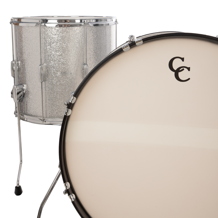 C&C Drums Player Date II Big Band 3-Piece Shell Pack - Silver Sparkle Wrap