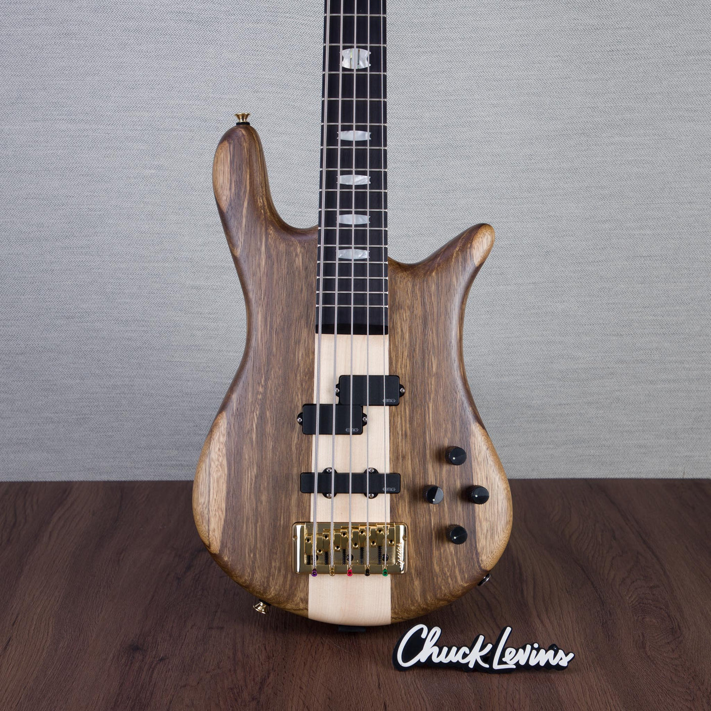 Spector Euro 5 LT Solid Korina Wings 5-String Electric Bass Guitar - Natural Satin - CHUCKSCLUSIVE - #NB23462