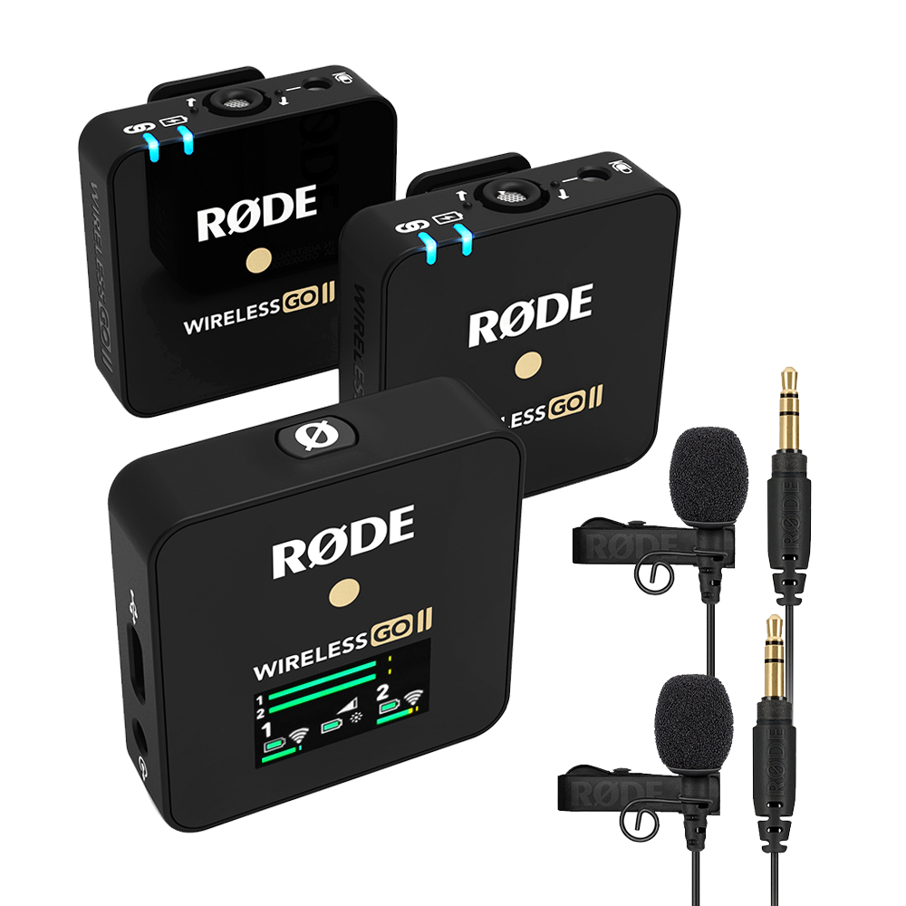 RODE Wireless GO II + Lavalier GO Wireless Microphone System RODE Wireless GO II + Lavalier GO Wireless Microphone System