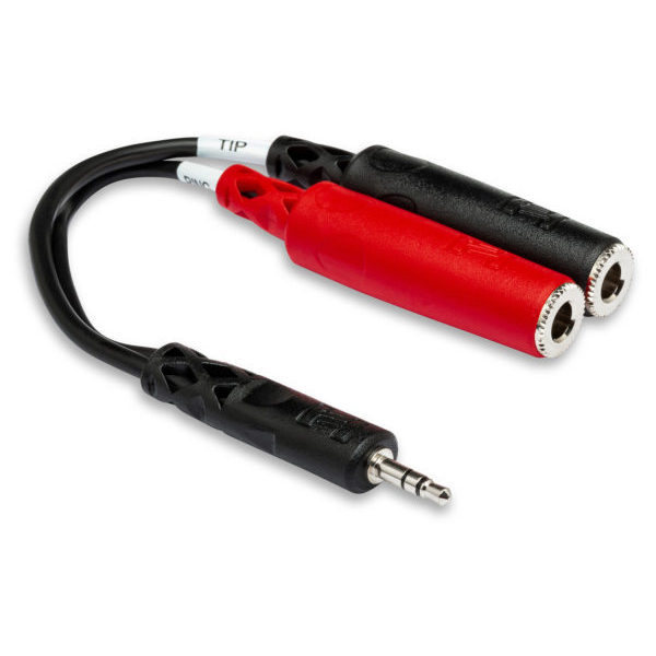 Hosa YMP-137 Stereo Breakout Cable - 3.5mm TRS Male to Left and Right 1/4-Inch TS Female