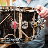 DW 6.5 x 14-Inch Collector's Pure Oak Snare - Smoke Glass Contrail - New