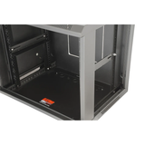 Gator GRW1009509 9U Fixed Wall Rack with Glass Door