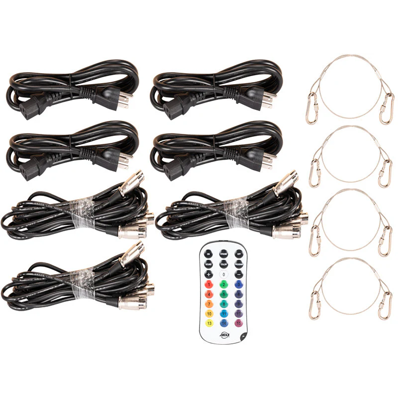 ADJ Mega Flat Hex L PAK4 Lighting Package
