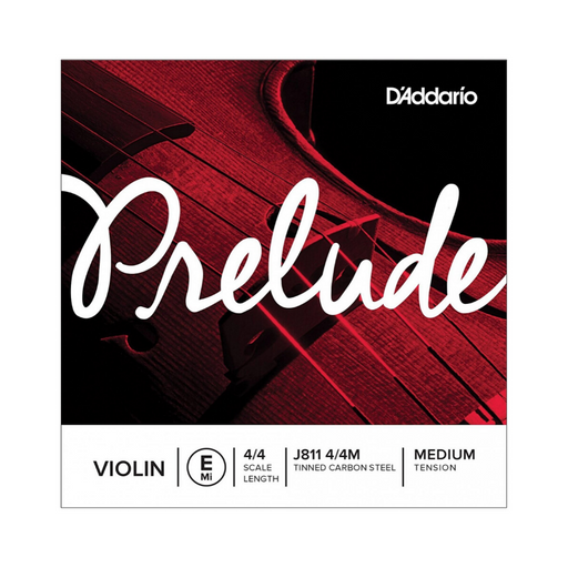 D'Addario Prelude Single E Violin Strings - 4/4 Scale Medium Tension J811 4/4M