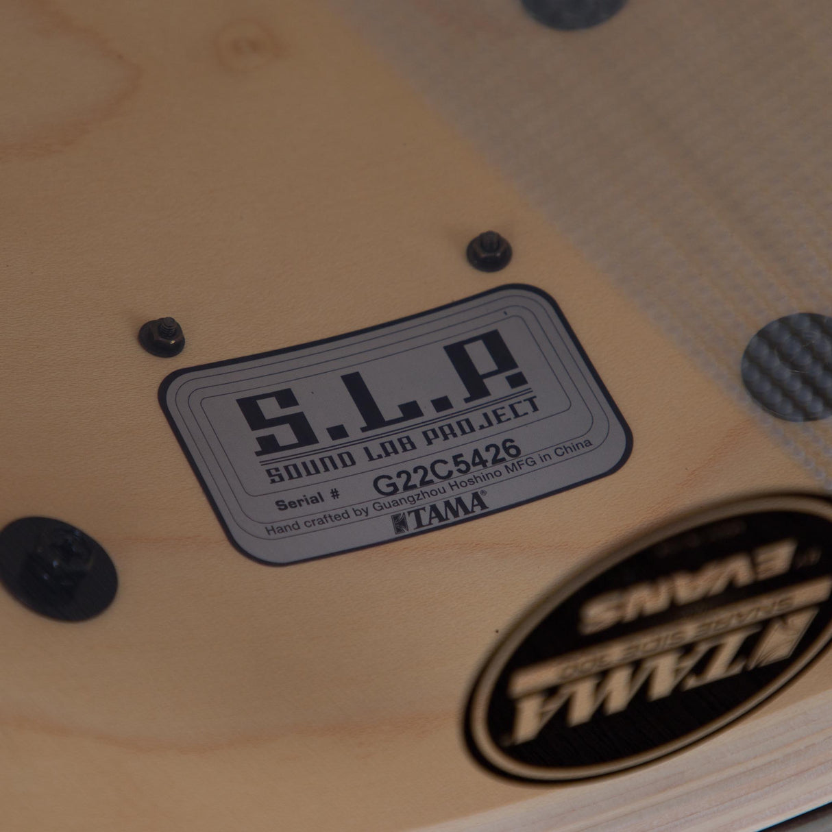 Tama 7 x 14-Inch S.L.P. G-Maple Snare Drum - Gloss Natural Zebrawood