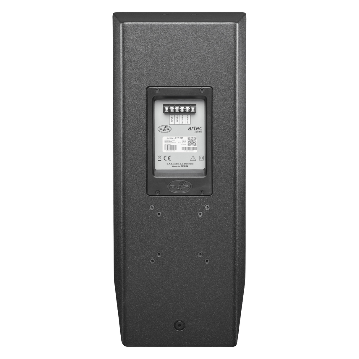 DAS Audio Artec 310.96-T - 1000W 10-inch Passive 2-Way 70V/100V Installation Loudspeaker with 90 x 60-Degree Coverage in Black Finish