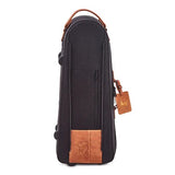 Gard Single Elite Cut-Bell Tenor Trombone Gig Bag - Black Nylon with Light Brown Leather Accent