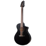 Breedlove Discovery S Concert Double Course 12-String Acoustic Electric Guitar - Satin Black