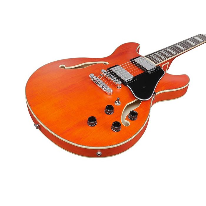 Ibanez AS73 Semi-Hollowbody Electric Guitar - Transparent Tangerine Flat