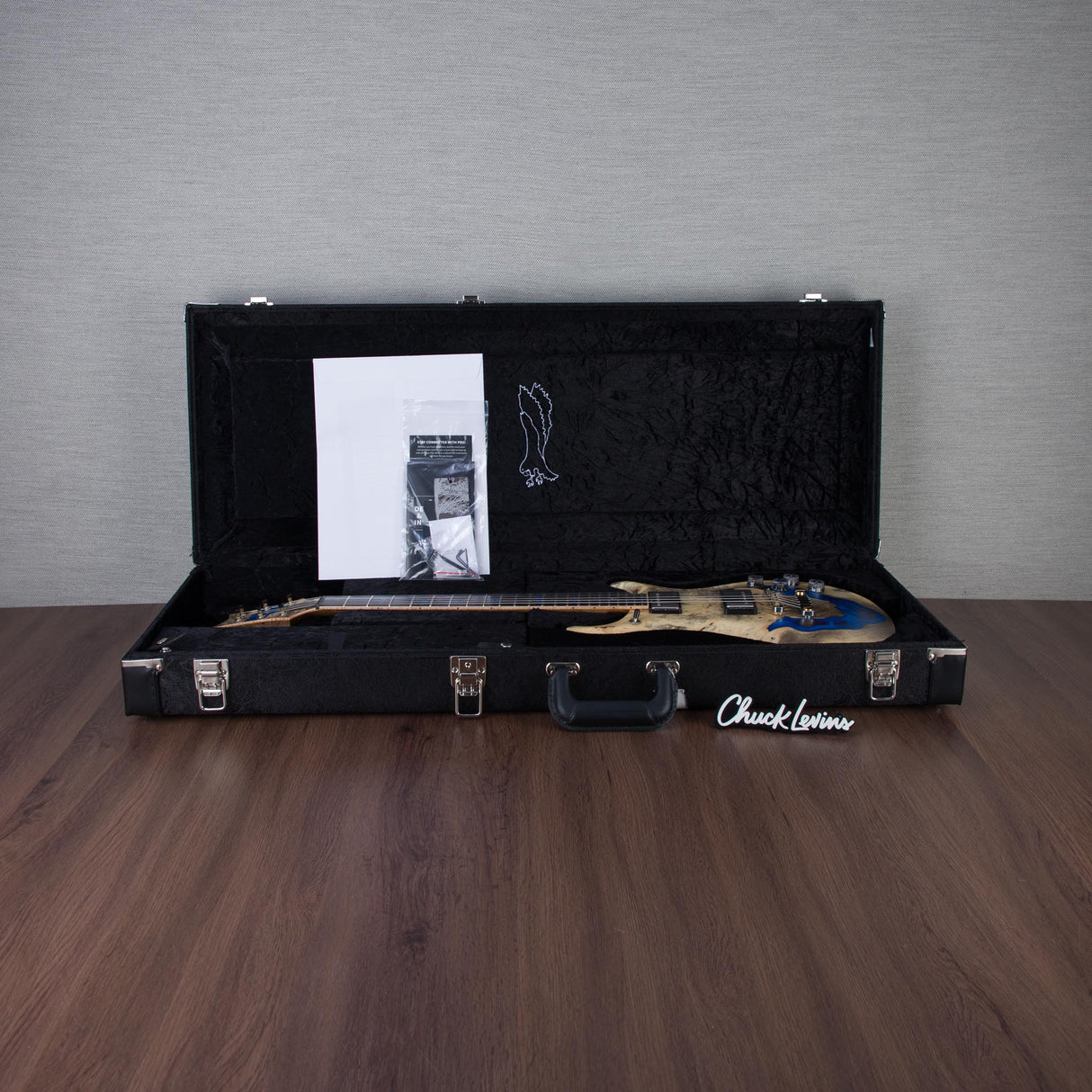 PRS Private Stock McCarty 594 Buck-Eye Burl/Azure Blue Resin Electric Guitar - #250415610