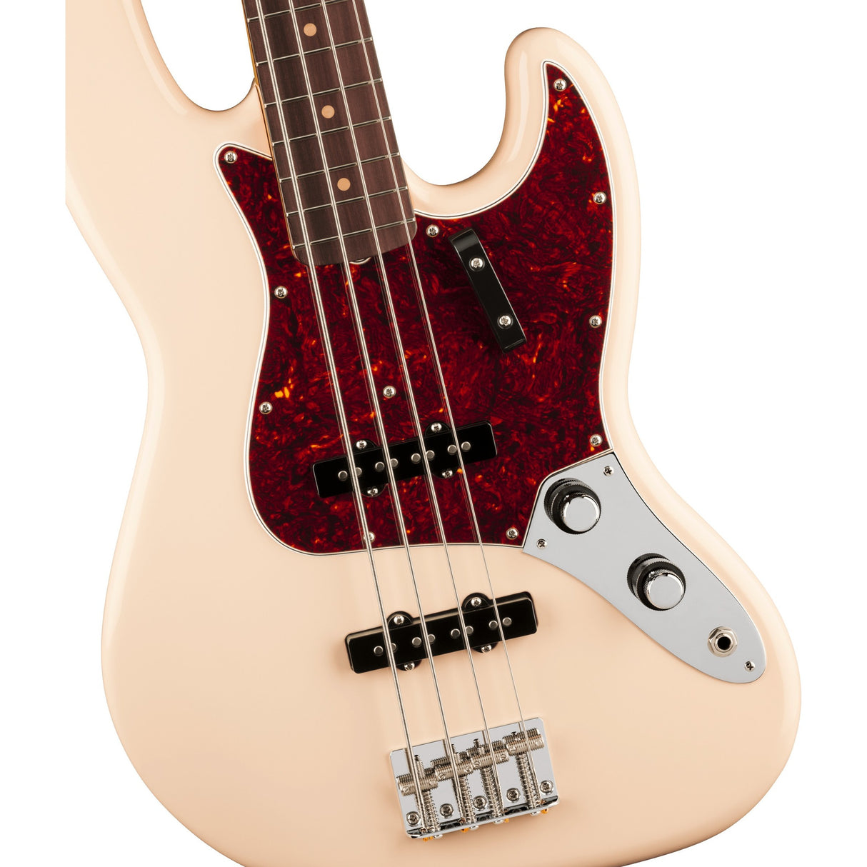Fender Vintera III Early '60s Jazz Electric Bass Guitar, Rosewood Fingerboard - Olympic White