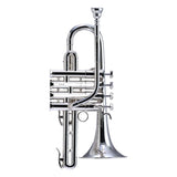 Schilke G1L-4 Four Valve Yellow Brass Tuning Bell G Trumpet - Silver Plated - New