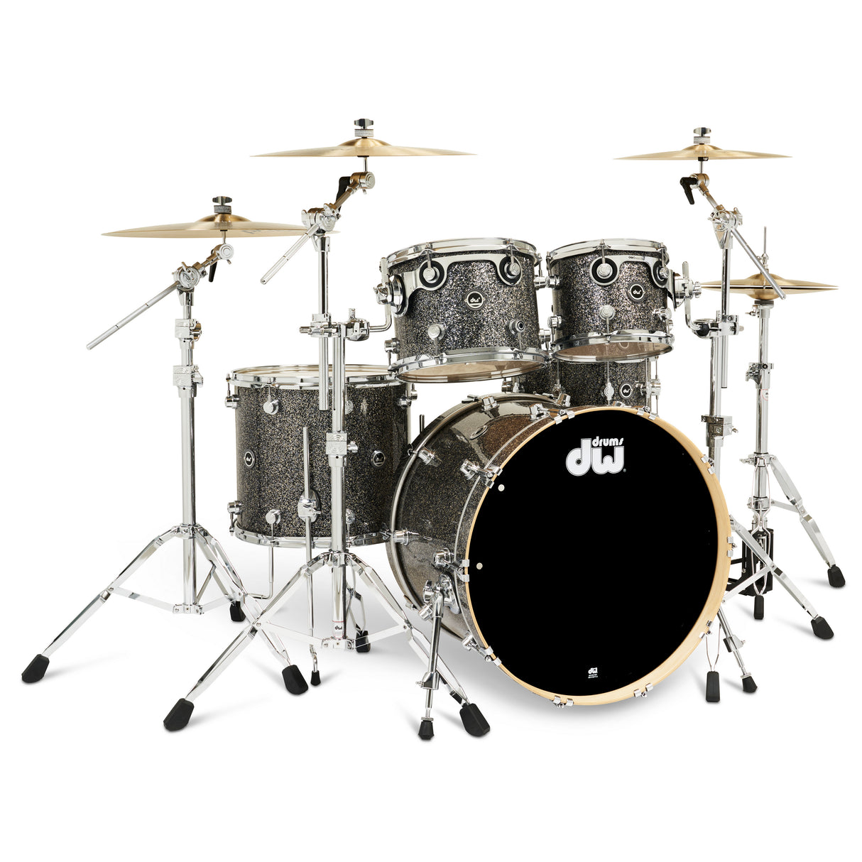 DW DWe 5-Piece Drum Kit Bundle - Black Galaxy