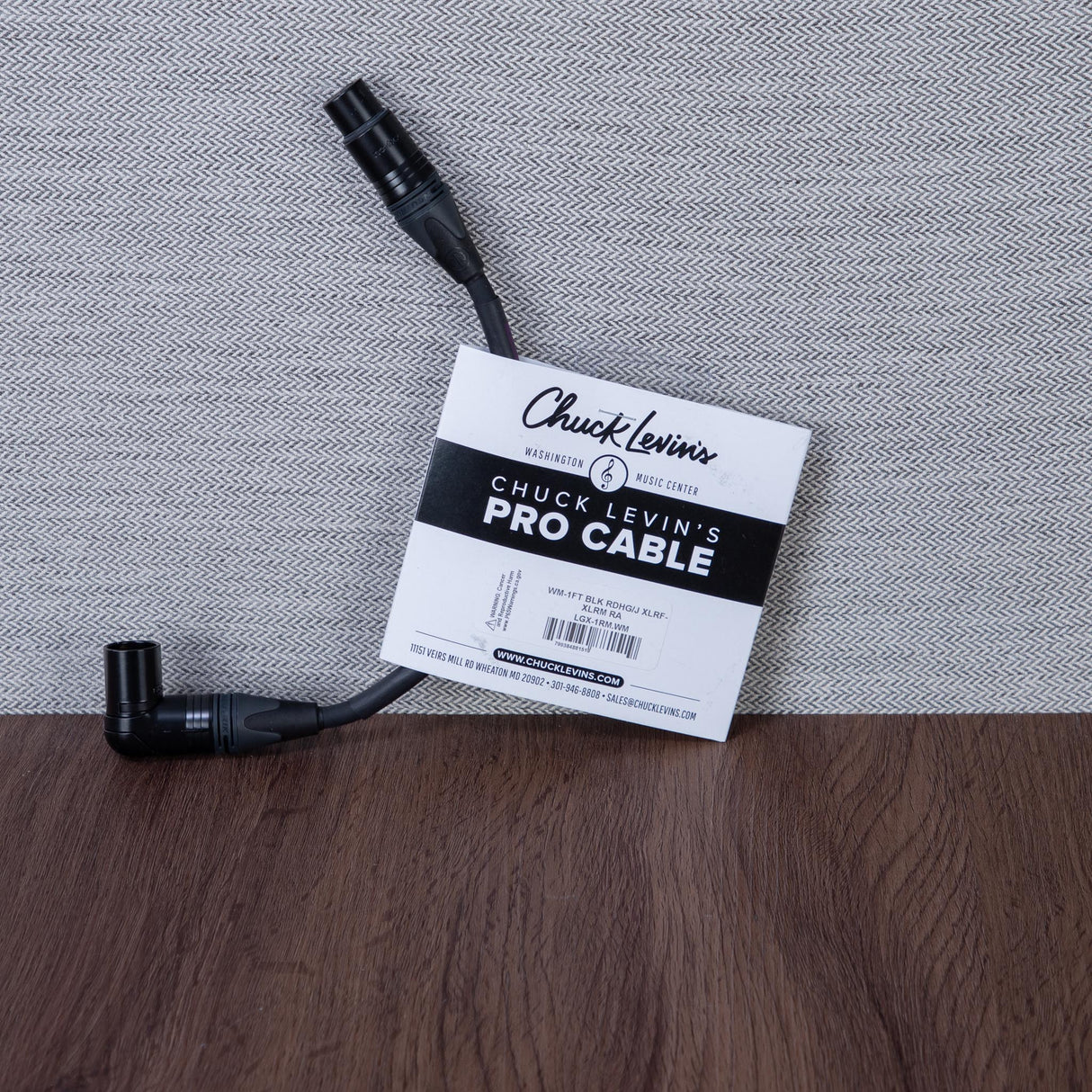 Chuck Levins LGXR-01-WM 1-Foot LGX Cable - Right Angle Male XLR