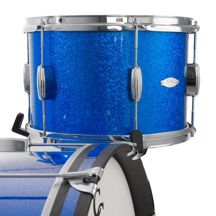 C&C Drums Player Date II Big Band 3-Piece Shell Pack - Blue Sparkle Wrap