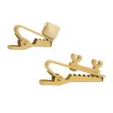 Shure RPM502 Tan Swiveling Lapel and Dual Tie Clips for WL50