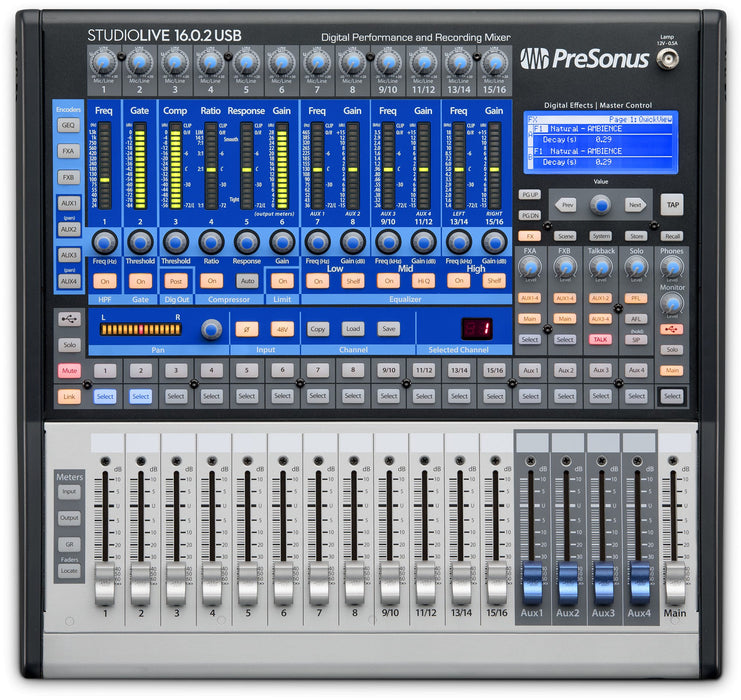 Presonus StudioLive 16.0.2 USB 16x2 Performance And Recording Digital Mixer - Preorder - New