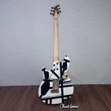 EVH Custom Shop Special Edition Wolfgang Stripes Electric Guitar - White/Black Stripes - #WG17642A