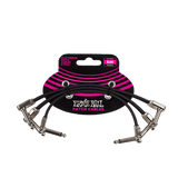 Ernie Ball 6" Flat Ribbon Patch Cable 3-Pack