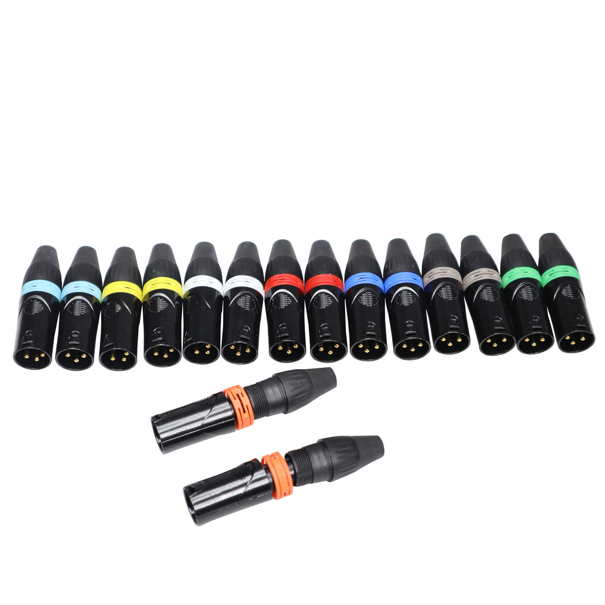 ProX XC-RINGPAK 8 Color Ring Replacements for XLR Cables 16 Pack