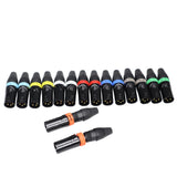 ProX XC-RINGPAK 8 Color Ring Replacements for XLR Cables 16 Pack