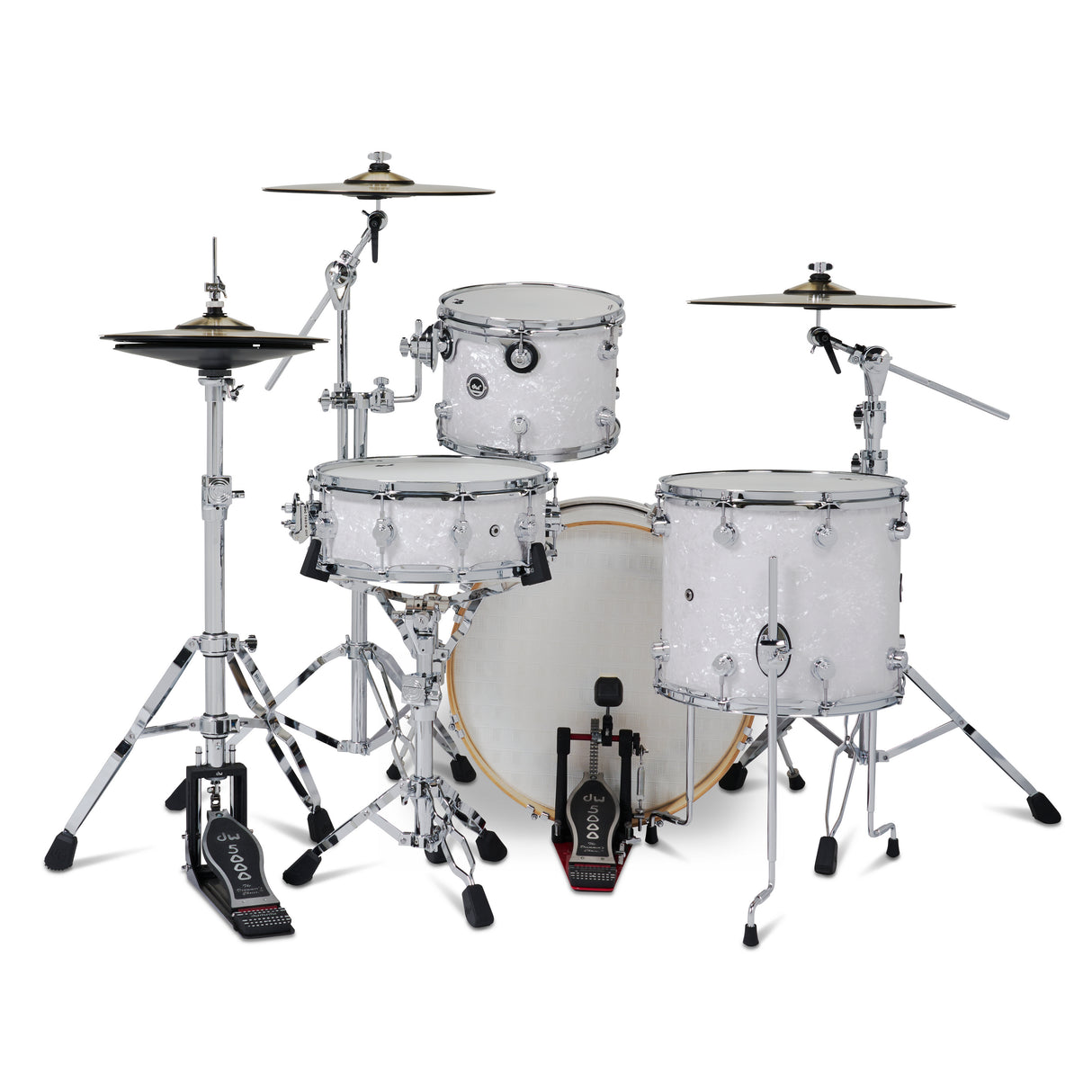 DW DWe 4-Piece Drum Kit Bundle - White Marine Pearl