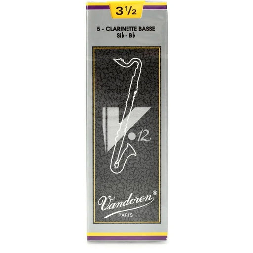 Vandoren CR6235 V12 Bass Clarinet Reed - Box of 5, 3.5 Strength