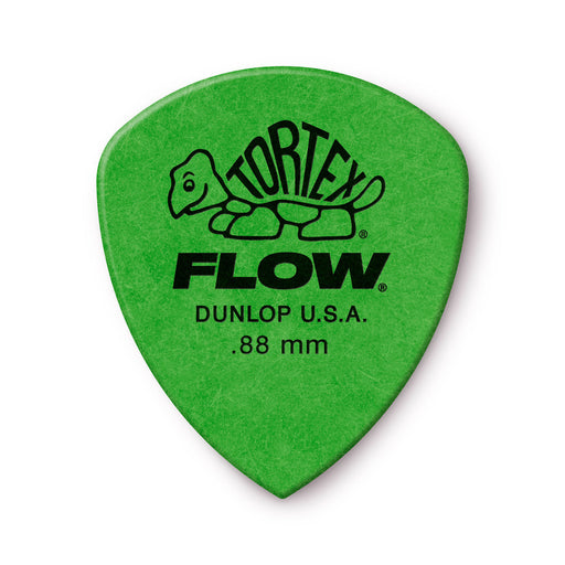 Dunlop Tortex Flow Guitar Picks - .88mm - Green (12-Pack)