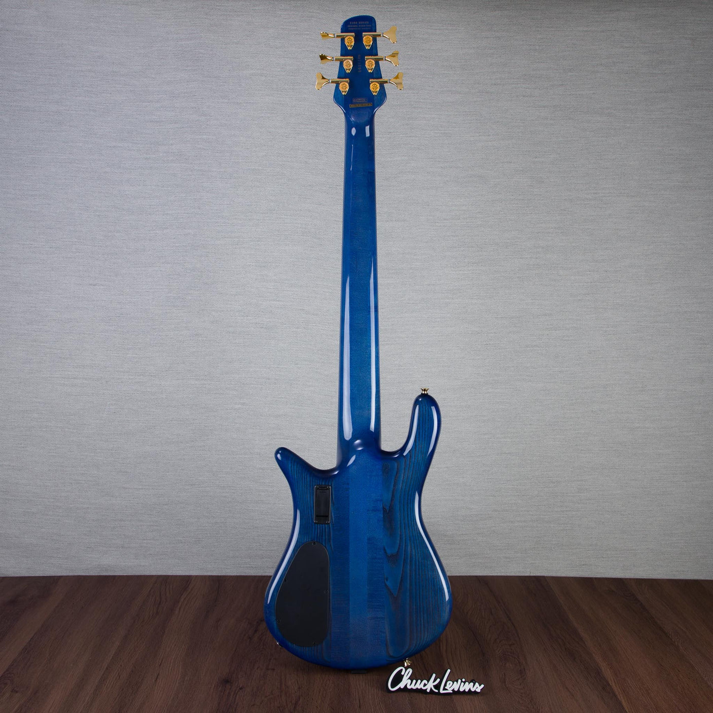 Spector Euro 6 LT Poplar Burl Over Ash 6-String Electric Bass Guitar - Faded Light Blue Gloss - CHUCKSCLUSIVE - #]C121NB23299