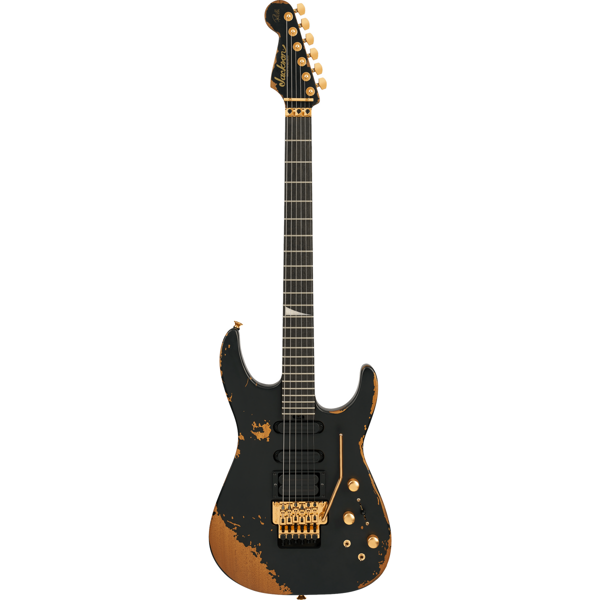 Jackson PC1-E Pro Series Signature Phil Collen Signature Guitar - Worn Black