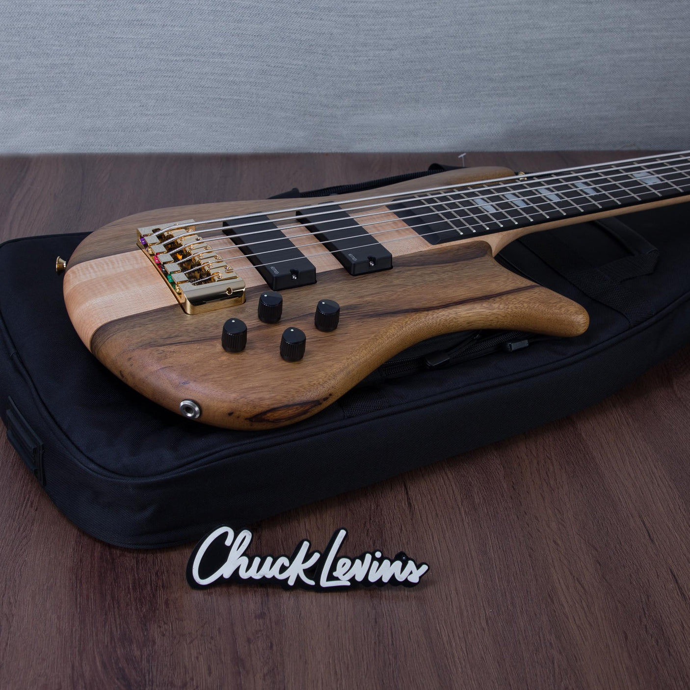 Spector Euro 6 LT Solid Korina Wings 6-String Electric Bass Guitar - Natural Satin - CHUCKSCLUSIVE - #C121NB23483