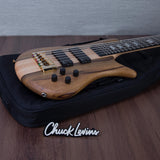 Spector Euro 6 LT Solid Korina Wings 6-String Electric Bass Guitar - Natural Satin - CHUCKSCLUSIVE - #C121NB23483