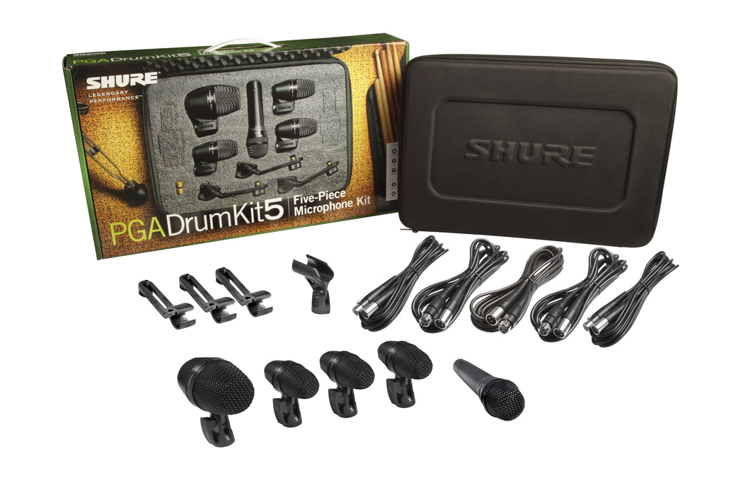 Shure PGADRUMKIT5 5-Piece Drum Microphone Kit - New